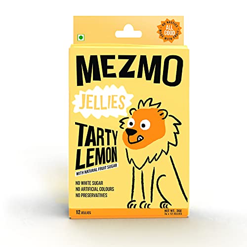 MEZMO Soft Jelly Fruit Candy with Natural Fruit Sugar 108gms 36 jellies (Pack of 3) - Tangelo Orange, Tarty Lemon, Very Strawberry