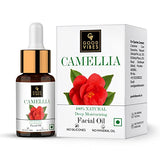 Good Vibes 100% Natural Camellia Deep Moisturizing Facial Oil, 10 ml | Lightweight Nourishing Hydrating Formula For All Skin Types | Soft Glowing Skin Naturally | No Parabens & Sulphates