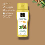 Good Vibes Aloe Vera & Shea Butter Hydrating Sunscreen Lotion SPF 30 (110 ml) | Sun Protection For All Skin Types | Soothing, Moisturizing, De-Tanning | Vegan, No Parabens, Mineral Oil & Silicones