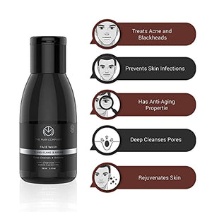 The Man Company Charcoal Face Wash (Buy 1 Get 1 Free) | Ylang Ylang & Argan Oils | Anti Pollution, Acne Oil Control | Deep Cleansing | Blackheads Removal | All Skin Types