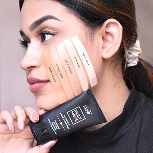Iba Must Have Waterproof Liquid Foundation - Golden Sand l Full Coverage l Oil Free & Lightweight l Vegan & Cruelty-Free