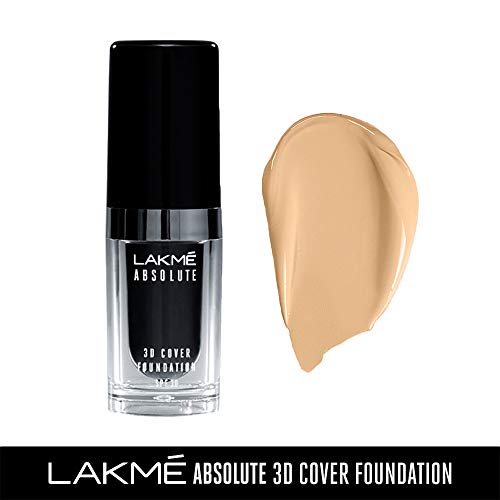 Lakmé Absolute 3D Cover Foundation, Warm Crème, 15 ml