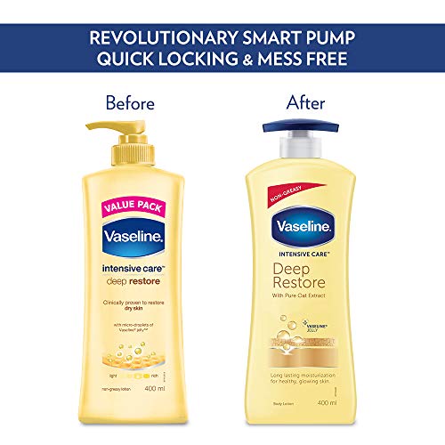 Vaseline Intensive Care Deep Restore with pure Oat extract Body Lotion, 400 ml