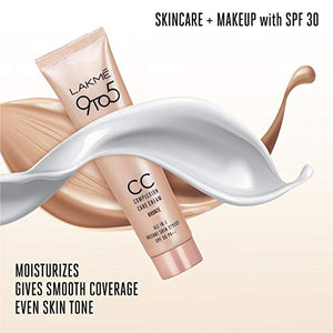 Lakmé 9 To 5 Complexion Care Face CC Cream, Bronze, SPF 30, Conceals Dark Spots & Blemishes, 30 g