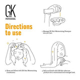 Gk Moisturizing Shampoo For Dry And Frizzy Hair Delivers Hydration And Nourishes Dry Brittle Hair Deeply With Natural Keratin And Seed Oils Extracts - Sulphate And Paraben Free Shampoo 300ml