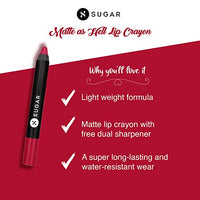 SUGAR Cosmetics Matte As Hell Crayon Lipstick22 Donna Pinciotti (Magenta Pink) Highly pigmented, Creamy Texture, Long lasting Matte Finish
