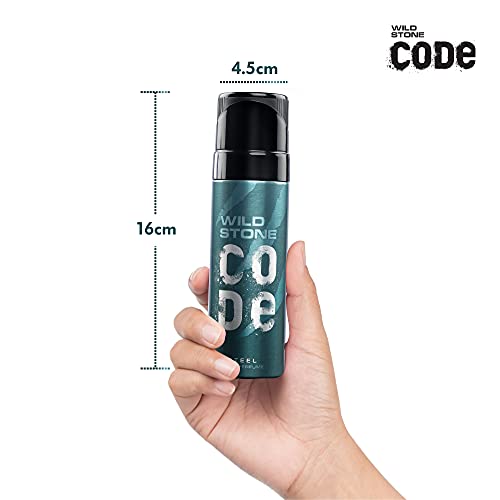 Wild Stone Code Steel No Gas Body Perfume for Men, Long Lasting Refreshing Fragrance for Office Wear -120 ml