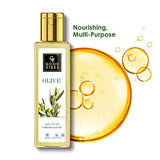 Good Vibes 100% Pure Olive Cold Pressed Carrier Oil For Hair & Skin, 100 ml Helps Strengthen Hair Roots, Deeply Moisturizes Skin, Helps Reduce Wrinkles & Fine Lines, No Alcohol, Parabens & Sulphates