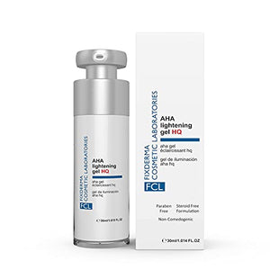 Fixderma Cosmetic Laboratories Fcl Aha Lightening Gel Hq, Fast Acting Skin Lightening Gel, Age Spot Serum, Treats Uneven Skin Tone, Freckles, Hyperpigmentation, Lighter Skin Tone, Night Serum, 30Ml