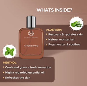The Man Company After Shave Spray For Men with Aloevera & Menthol | Soothes, Calm, Fresh Skin | Post Shave Spray Lotion - 50ml