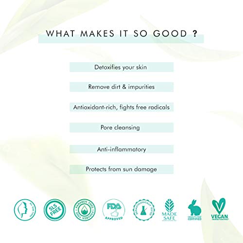 mCaffeine Green Tea Face Wash (100ml) for Removing Dirt and Toxins | Antioxidant Rich with Vitamin C and Hyaluronic Acid | Daily-Use Face Cleanser with a Calming Aroma
