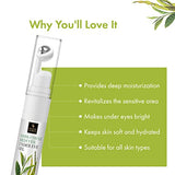 Good Vibes Seaweed & Green Tea Dark Circle Reducer Under Eye Gel, 15 ml Brightening Lightweight Gel Textured With Cooling Roll On Applicator | Vegan, No Parabens, Sulphates, Silicones, Animal Testing