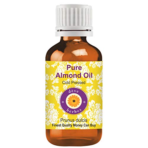 Deve Herbes Pure Almond Oil (Prunus dulcis) Natural Therapeutic Grade Cold Pressed for Skin and Hair 100ml