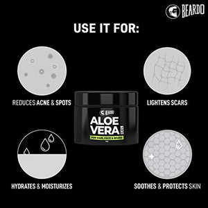 Beardo Ultraglow Facewash for Men (100ml), Aloe Vera Gel For Hair, Face & Beard (50g)