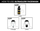Beardo Ultraglow Face Wash for Men | Brightens & Balances Skin Tone | Reduces Dark Spots | Daily use facewash for oily to dry skin | Glowing and Radiant Skin (100ml)