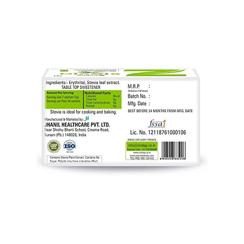 Zindagi Stevia Sachets & Stevia Liquid Drops - Sugar-Free Sweetener (Stevia Combo Pack)