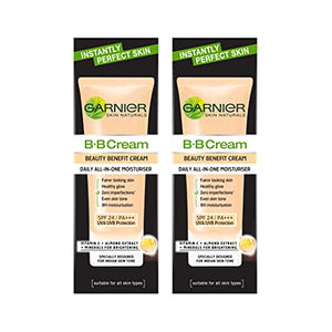 Garnier Skin Naturals BB Cream, (Pack of 2) 30 gm + 30 gm, Beige