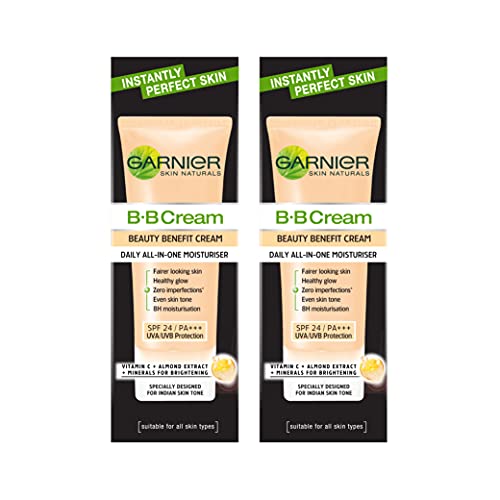 Garnier Skin Naturals BB Cream, (Pack of 2) 30 gm + 30 gm, Beige