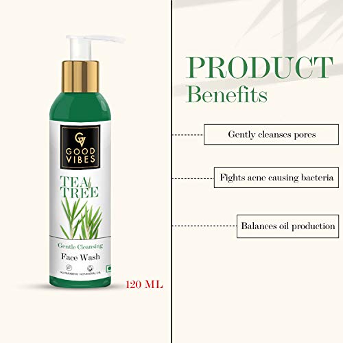 Good Vibes Oil Control Combo Kit (Tea Tree & Papaya Serum 10ml + Tea tree Face Wash 120 ml + Green Tea Toner 120 ml)