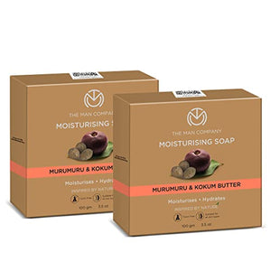 The Man Company Moisturising Bath Soap Bar with Murumuru & Kokum Butter for Soft & Glowing Skin | Suitable For All Skin Types - 100 gm (Pack of 2)