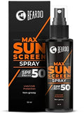 Beardo Max Sunscreen Spray SPF-50 P+++ for Indian men, 50ml | Non-greasy Sunscreen | Suitable for Oily, Acne Prone Skin | Oil Free Sunscreen