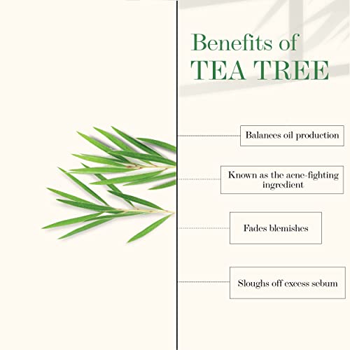 Good Vibes Tea Tree Nourishing Cleansing Oil - 30 ml - Moisturizing and Nourishing for Dry Skin and Clogged Pores - Paraben Free