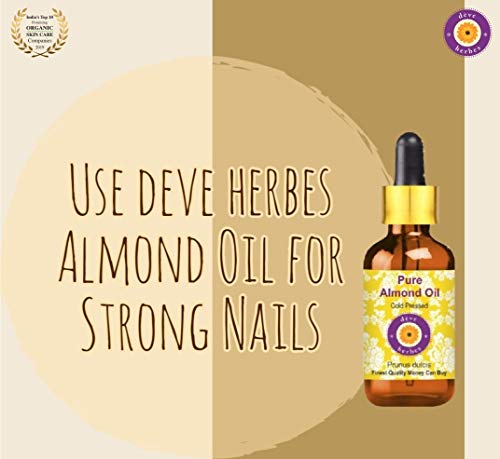 Deve Herbes Pure Almond Oil (Prunus dulcis) Natural Therapeutic Grade Cold Pressed for Skin and Hair 100ml