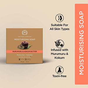 The Man Company Moisturising Bath Soap Bar with Murumuru & Kokum Butter for Soft & Glowing Skin | Suitable For All Skin Types - 100 gm (Pack of 2)