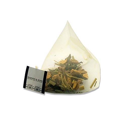 Harney & Sons Organic Ginger Turmeric | Bag of 50 Sachets w/Organic Apple, Organic Ginger, Organic Lemongrass, and Organic Hibiscus