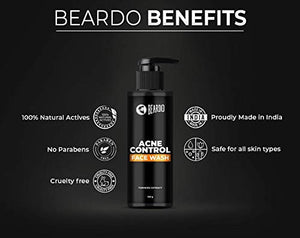 Beardo Acne Control Face Wash for Men, 100gm | Facewash For Men | Proudly Made In India