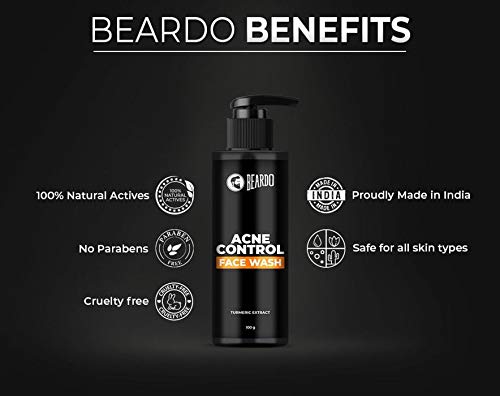 Beardo Acne Control Face Wash for Men, 100gm | Facewash For Men | Proudly Made In India