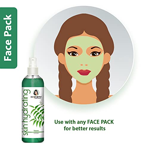 Keya Seth Aromatherapy Skin Hydrating Neem Toner – Anti Acne & Pimple, For Oily Skin. Control Excess Oil & Revitalizing Natural Glow Enriched with Pure Neem & Sweet Geranium Essential Oil. (Pack Of 2)
