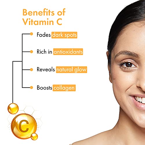 Good Vibes Vitamin C Glow Gel Creme, 50 g Skin Brightening Hydrating Moisturizing Face Cream for All Skin Types, Rich in Antioxidants & Helps Reduce Dark Spots, No Parabens & Sulphates