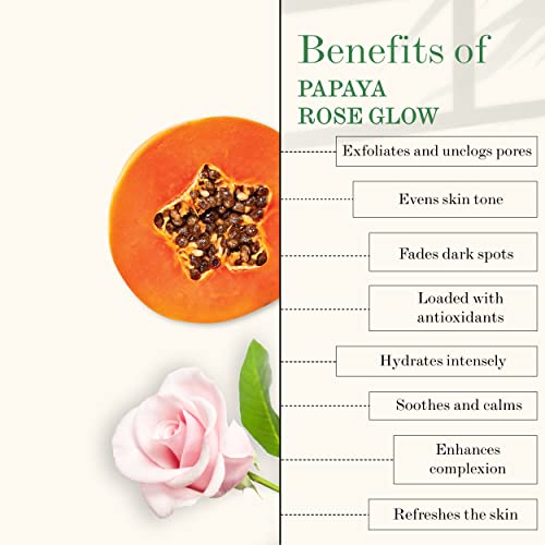 Good Vibes Skincare Combo For Glowing Skin | Papaya Brightening Face Wash 120 ml, Rose Glow Toner 120 ml, Rose Hip Radiant Glow Face Serum 10 ml | Suitable For All Skin Types | No Parabens & Sulphates