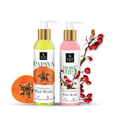 Good Vibes Face Wash Combo (Papaya 120ml + Rosehip 120ml)