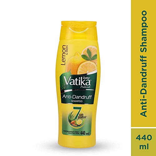 Dabur Vatika Anti Dandruff Shampoo, with Lemon & Methi for Dandruff Free Hair - 440ml