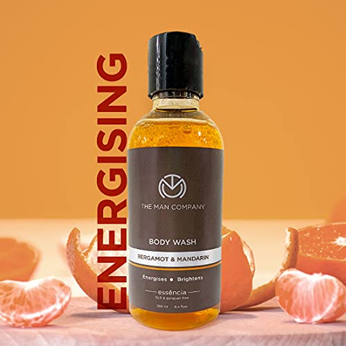 The Man Company Body Wash with Bergamot & Mandarin | Shower Gel for Glowing & Brightening Skin | Long Lasting Fragrance & Paraben-Free - 250 ml