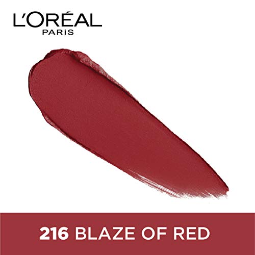 L'Oreal Paris Color Riche Moist Matte Lipstick, 216 Blaze of Red, 3.7g