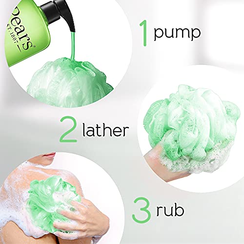 Pears Pure & Gentle Lemon Flower Extract Body Wash With Glycerin , Dermatogically Tested, 100% Soap Free Shower gel,Imported,500 ml (Free Loofah)