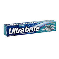 UltraBrite Baking Soda & Peroxide Whitening Anticavity Fluoride Toothpaste, Cool Mint (170 g), Cool White