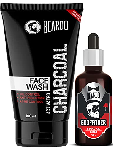 Beardo Godfather Beard oil (30ml) and Activated Charcoal Facewash (100ml)