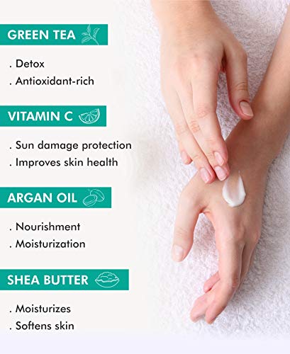 mCaffeine Green Tea Body Gel Lotion (200ml) for Oily Skin | Non Greasy Lotion for Skin Hydration and Moisturization | With Vitamin C and Shea Butter | Daily-Use