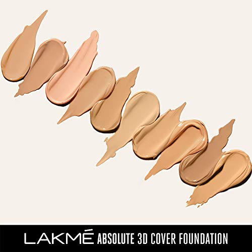 Lakmé Absolute 3D Cover Foundation, Warm Crème, 15 ml