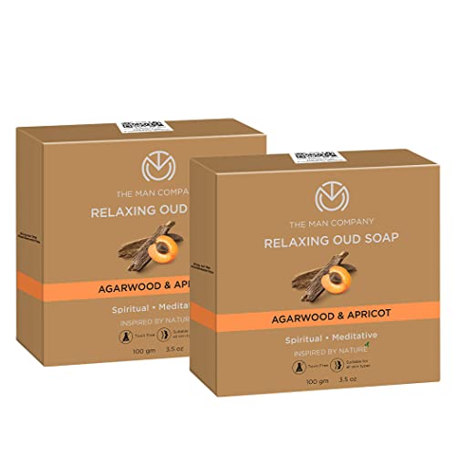 The Man Company Relaxing Oud Bath Soap with Agarwood & Apricot | Relaxes, Nourishes & Soothes | Long-lasting Fragrance | Suitable For All Skin Types - 100 gm(Pack of 2)