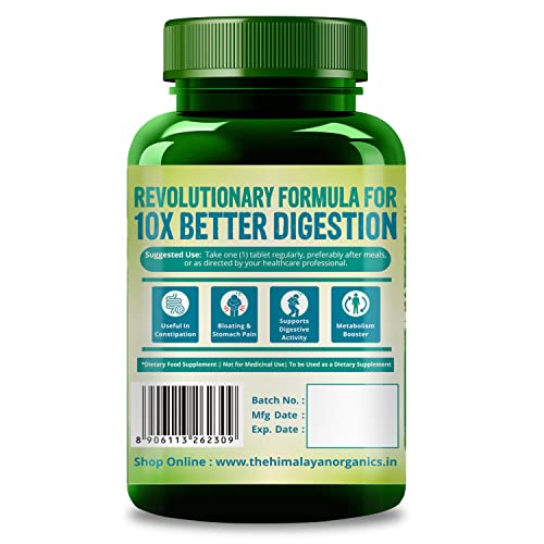 Himalayan Organics Digestive Enzyme Supplement with Bromelain & Papain � For Healthy Digestion � 90 Veg Tablets