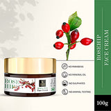 Good Vibes Rosehip Moisture-Rich Face Cream, 100 g Skin Moisturizing Hydrating Light Weight Formula, Soothes & Exfoliates Skin, Natural, No Parabens & Sulphates, No Animal Testing