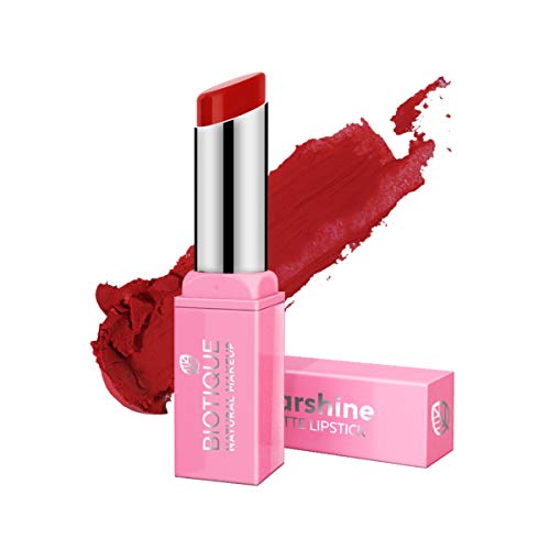Biotique Natural Makeup Starshine Matte Lipstick, Liberal Red