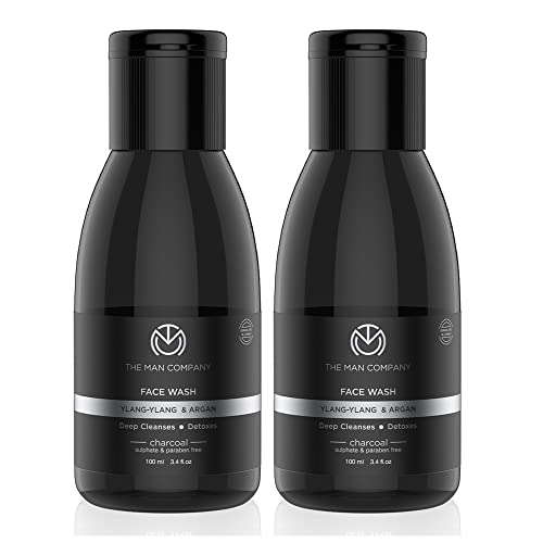The Man Company Charcoal Face Wash (Buy 1 Get 1 Free) | Ylang Ylang & Argan Oils | Anti Pollution, Acne Oil Control | Deep Cleansing | Blackheads Removal | All Skin Types