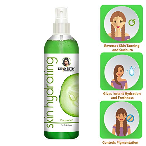 KEYA SETH AROMATHERAPY, DEVICE OF DROP Skin Hydrating Cucumber Toner-Anti Pigmentation, Soothes, Sunburn Treats Open Pores with Cucumber Extract for Sensitive Skin 200ml