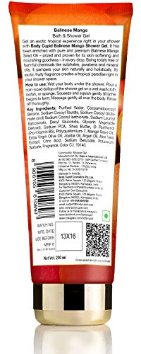 Body Cupid Balinese Mango Shower Gel - NO Sulphate & Paraben - 200 ml